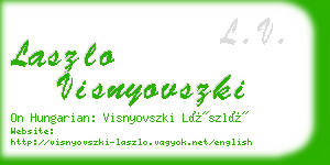 laszlo visnyovszki business card